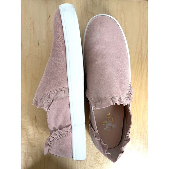 Kate Spade Women's Pink Suede Lilly Ruffle Slip On Sneaker Size 8M - Picture 8 of 10